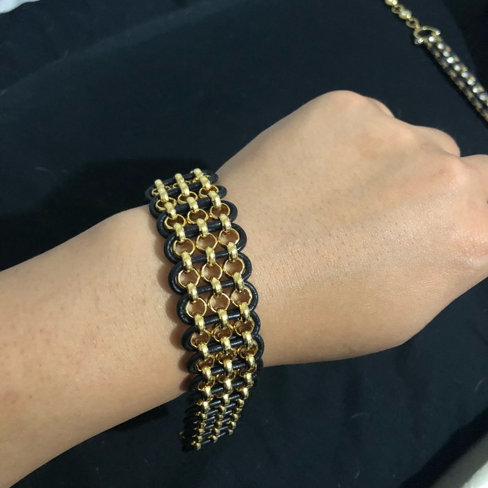 Henri Bendel Black and Gold Bracelet